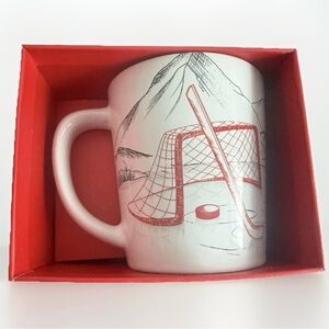 Tim Hortons 2018 Red Hockey Net Mountains Collectible Coffee Mug Cup New in Box